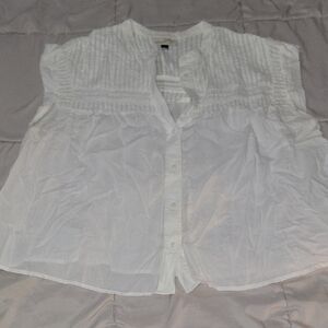 Lucky Brand White Sleeveless Blouse
